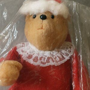 🎄 Vintage Flocked Bear Ornament – Frank’s #030-687995 New! Kitschy
